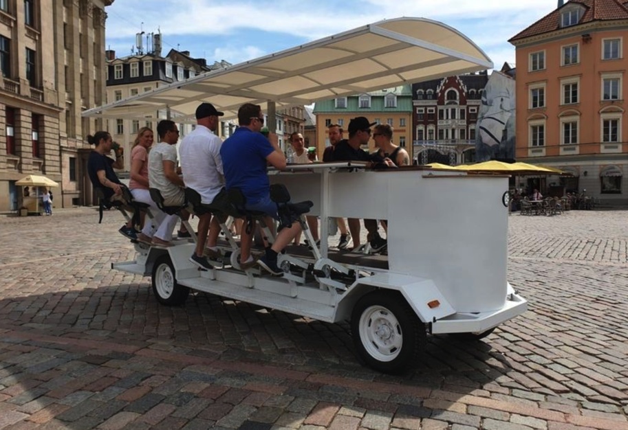 Tour Riga on a beer bike