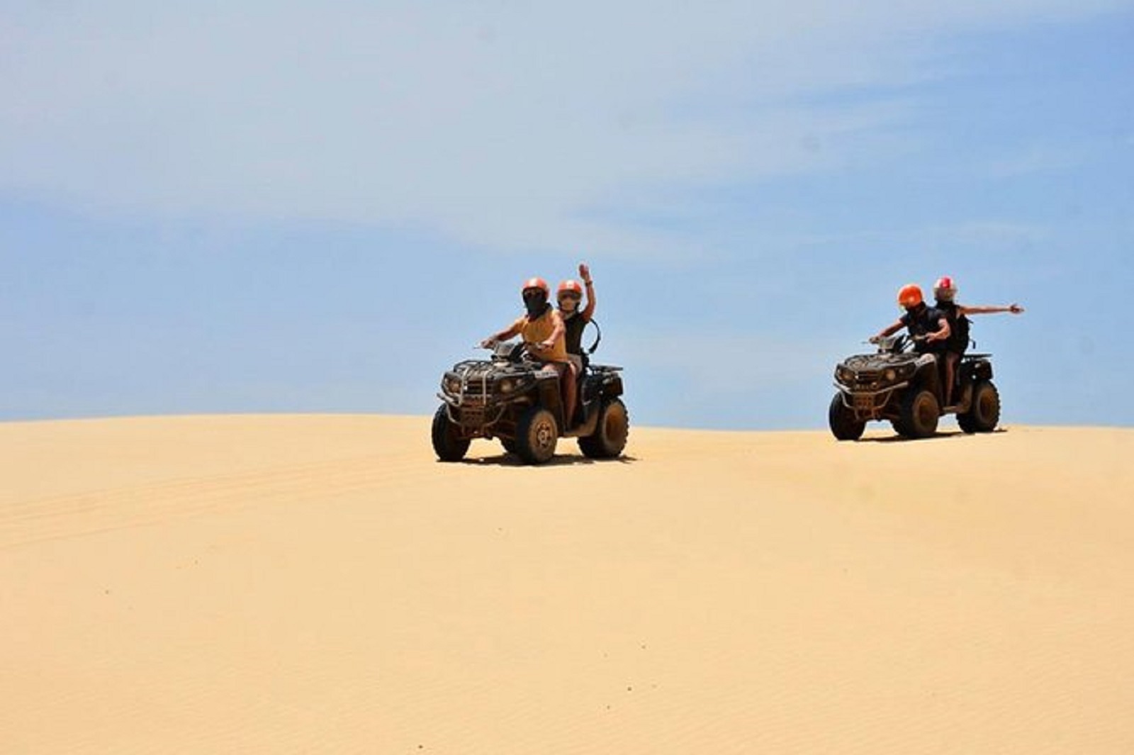 Quad bike across a desert