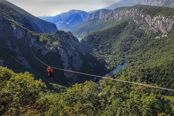 Cross the Cetina Canyon by zipline