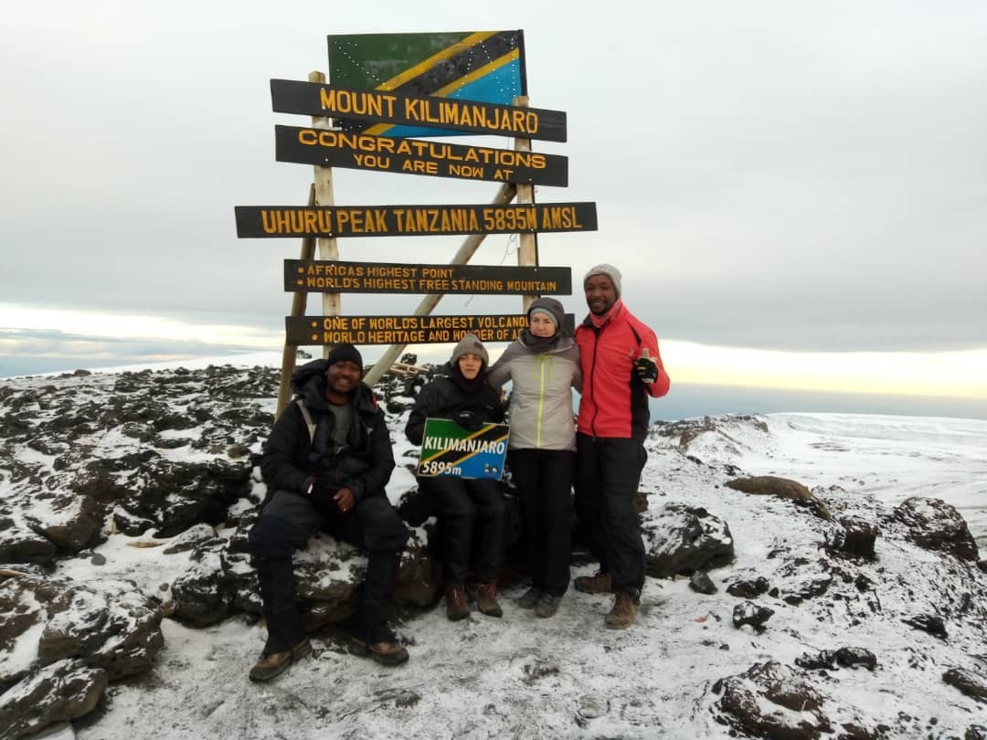 Day 6 - Kibo Hut to summit (Uhuru Peak) then back to Horombo Hut