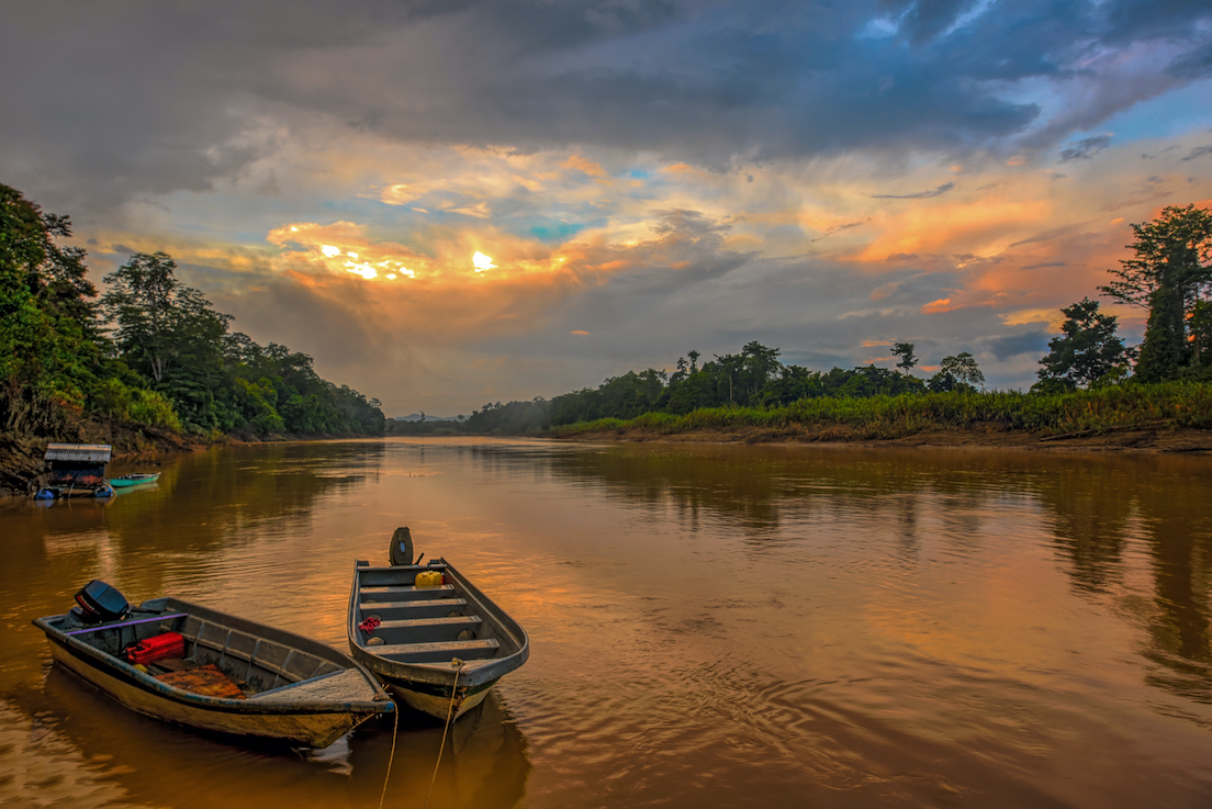 Coast down Kinabatangan River