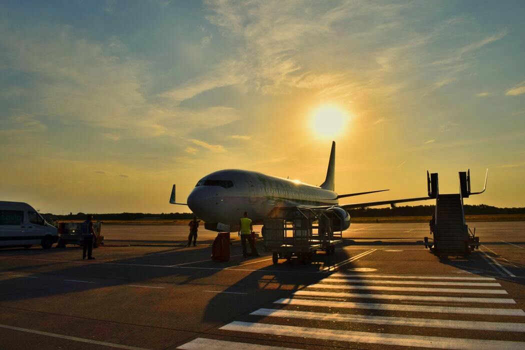Grounded airplane