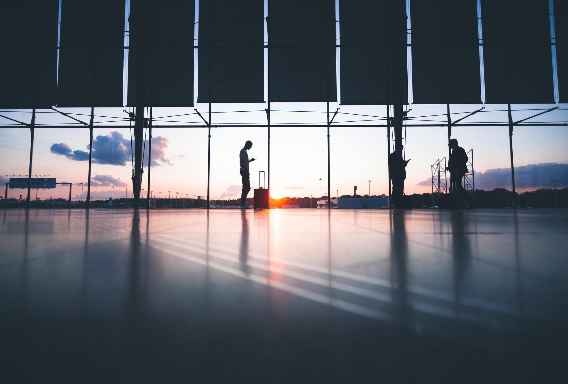 Traveler in airport