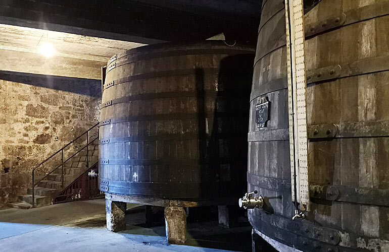 Large oak barrels for port aging