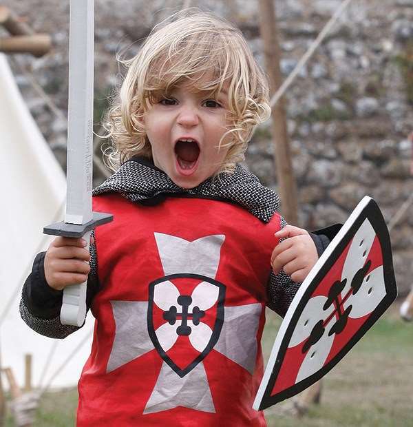 A brave knight defending Dover castle