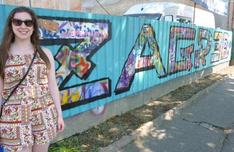 Zagreb's "street art museum" on the Ulica Kneza Branimira